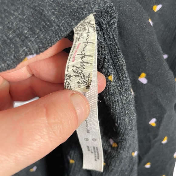 Free People Intimately Riviera Romance Cami in Black Multi Size L - Picture 7 of 13